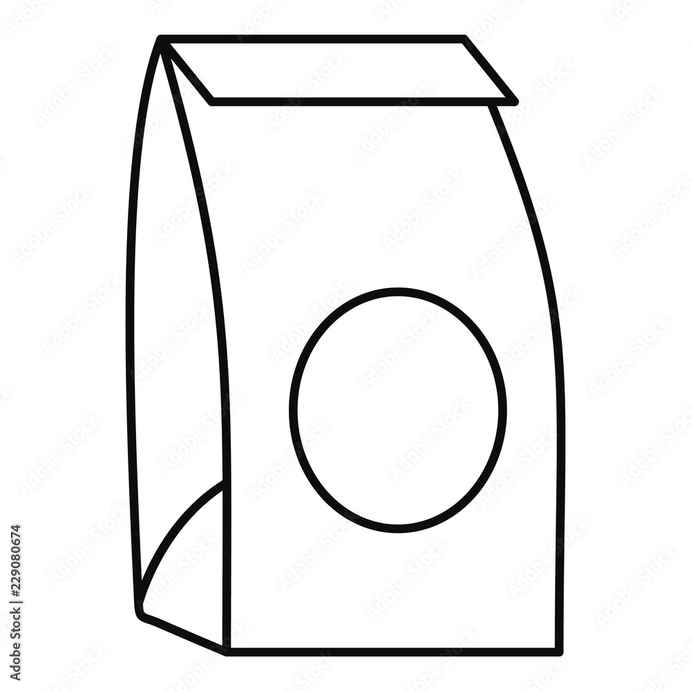 Poster paper packet icon. outline illustration of paper packet vector icon for web design isolated on white