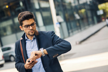 Businessman in hurry