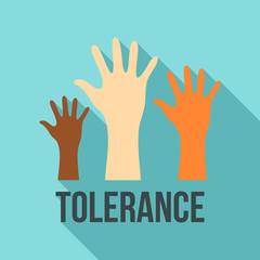 Racism tolerance logo. Flat illustration of racism tolerance vector logo for web design