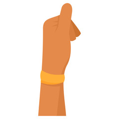 Boy thumb up icon. Flat illustration of boy thumb up vector icon for web design