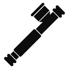 Marijuana smoke pipe icon. Simple illustration of marijuana smoke pipe vector icon for web design isolated on white background