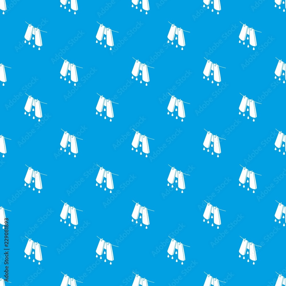 Poster pants drying pattern vector seamless blue repeat for any use