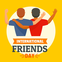 International friends day concept background. Flat illustration of international friends day vector concept background for web design