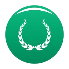 Royal wreath icon. Simple illustration of royal wreath vector icon for any design green