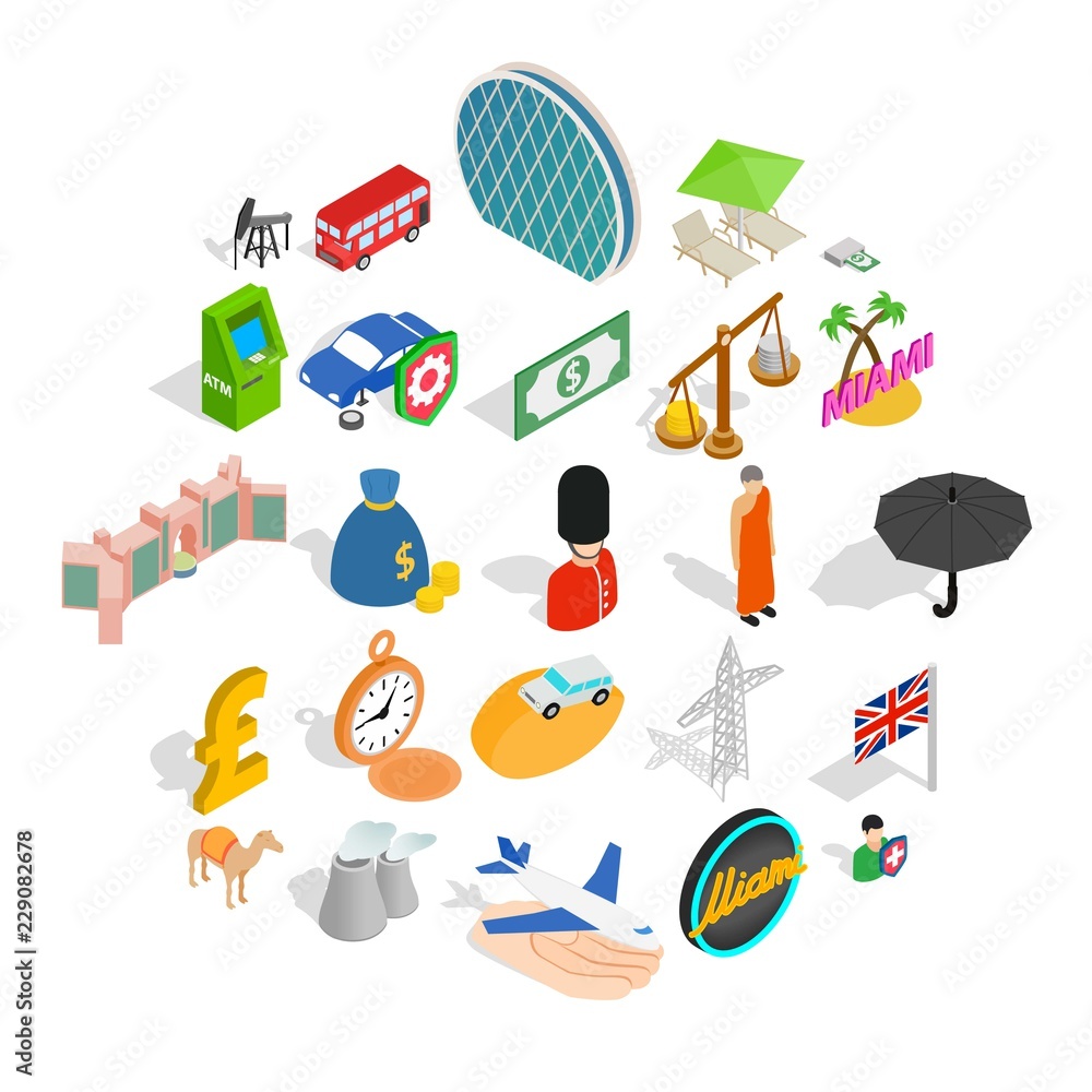 Poster auto icons set. isometric set of 25 auto vector icons for web isolated on white background