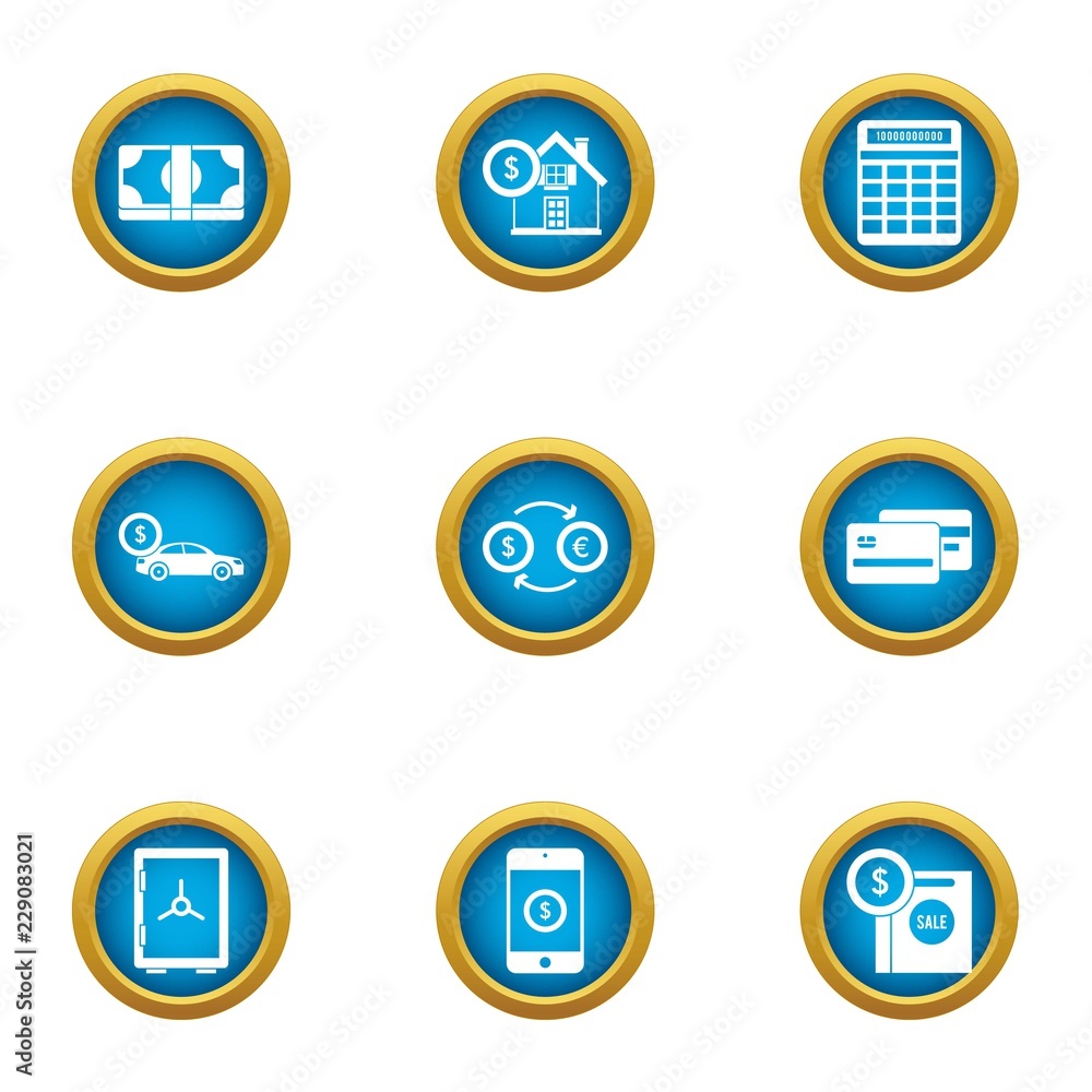 Poster opulence icons set. flat set of 9 opulence vector icons for web isolated on white background