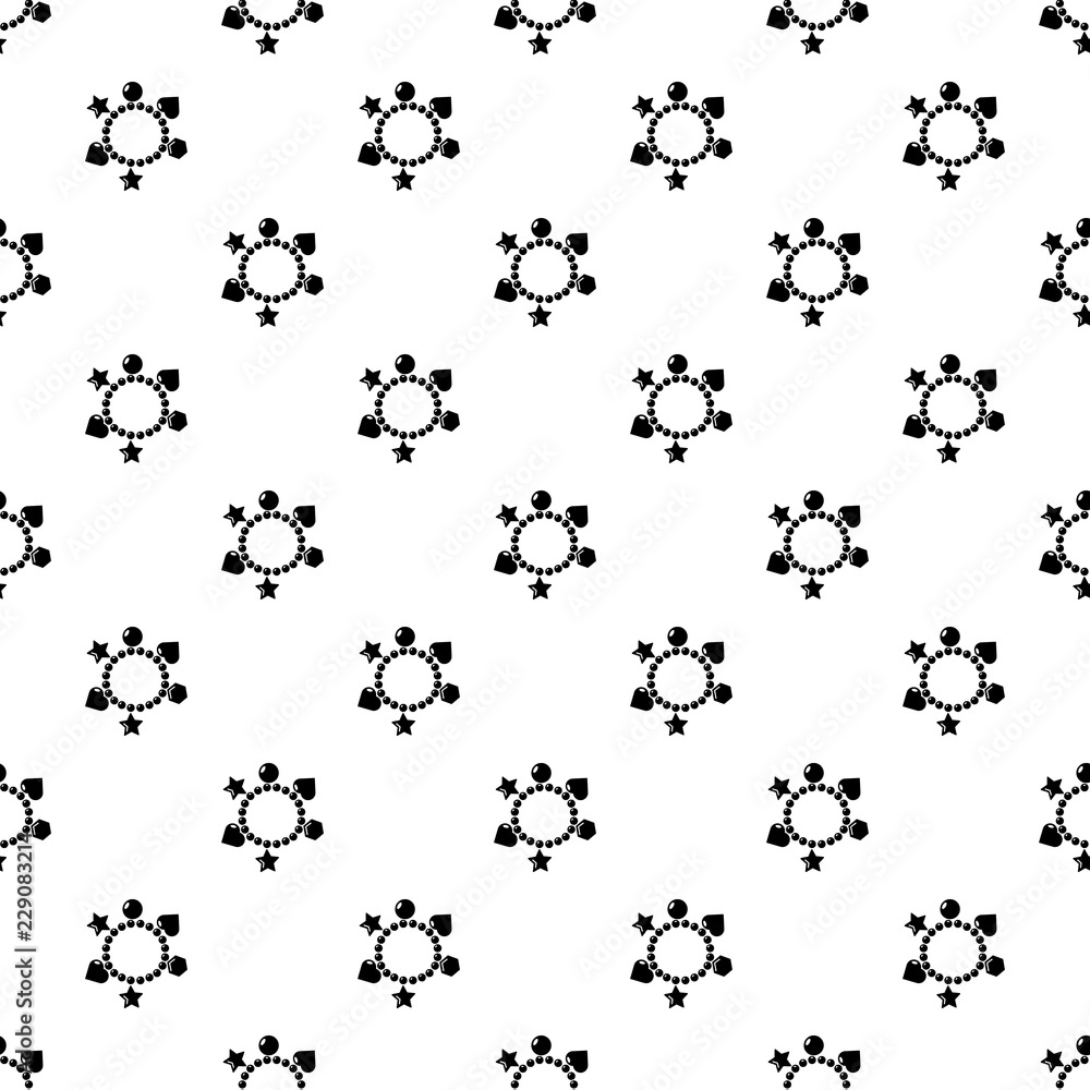 Poster charm bracelet pattern vector seamless repeating for any web design