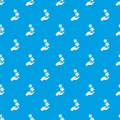 Spa hand care pattern vector seamless blue repeat for any use