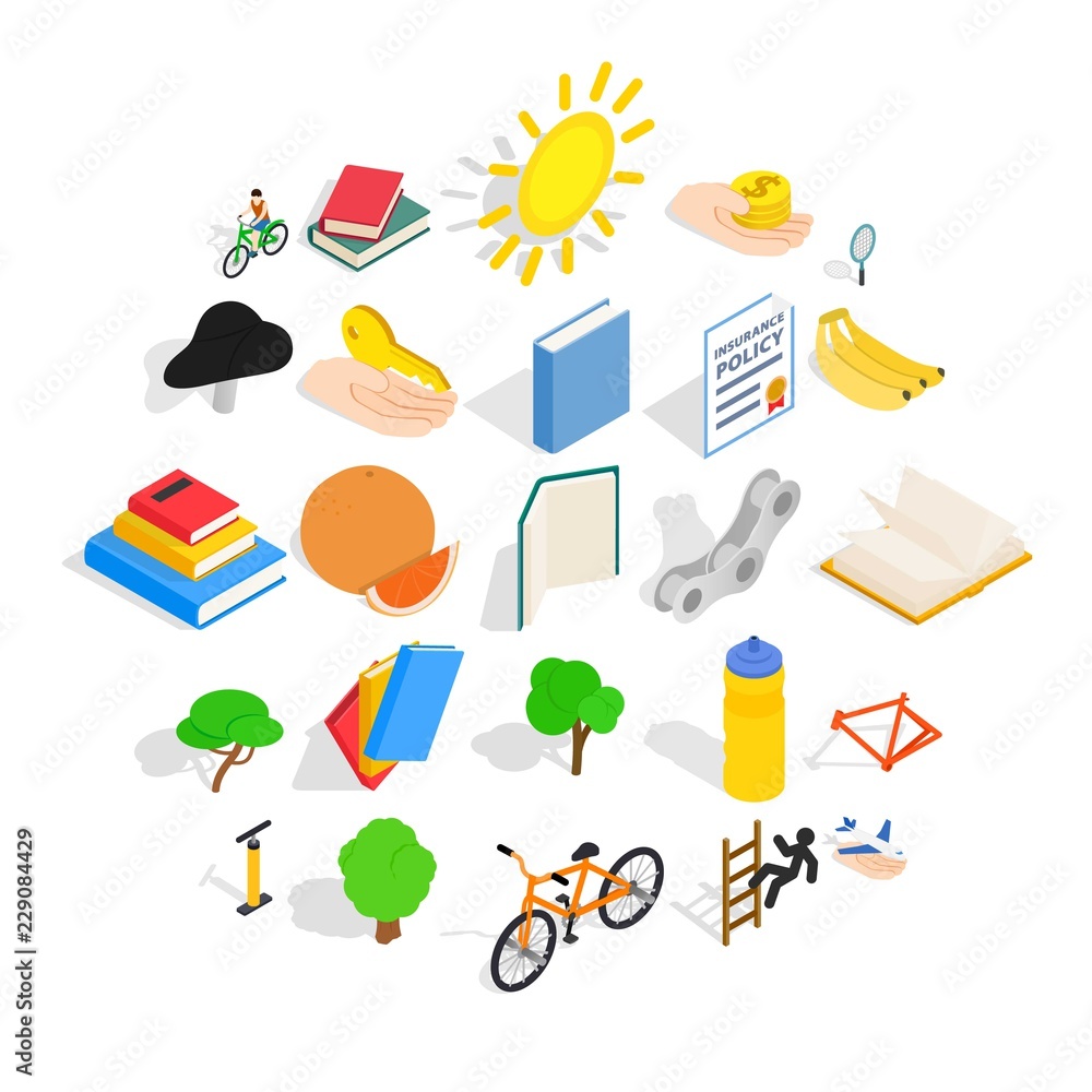 Poster stamina icons set. isometric set of 25 stamina vector icons for web isolated on white background