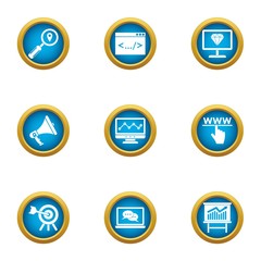 Column icons set. Flat set of 9 column vector icons for web isolated on white background