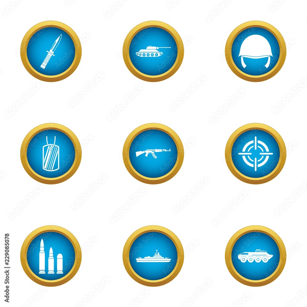 Poster shot icons set. flat set of 9 shot vector icons for web isolated on white background