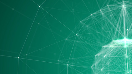 Teal Plexus Sphere Wire-frame 3d Background v2