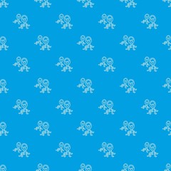 Protozoan virus pattern vector seamless blue repeat for any use