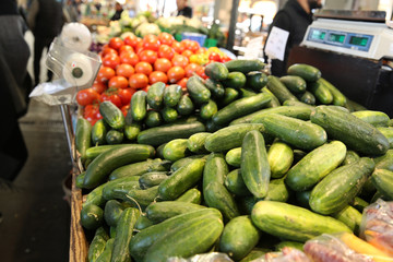 fresh vegetables at the market