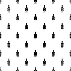 Alcohol bottle pattern vector seamless repeating for any web design