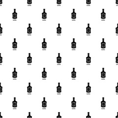 Alcohol bottle pattern vector seamless repeating for any web design