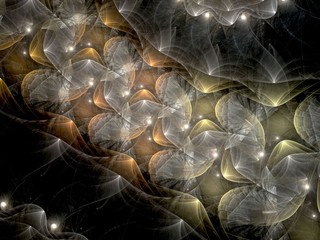 Obraz premium Abstract colorful fractal flower light, digital artwork for creative graphic