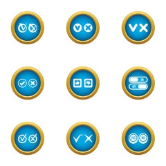 Favourably icons set. Flat set of 9 favourably vector icons for web isolated on white background