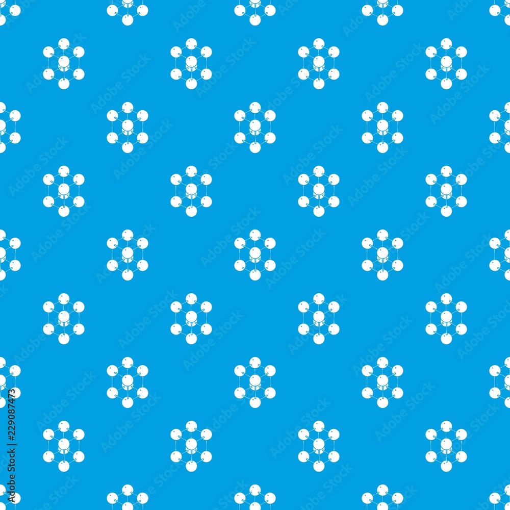 Poster cube molecule pattern vector seamless blue repeat for any use