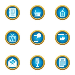 Business deal icons set. Flat set of 9 business deal vector icons for web isolated on white background