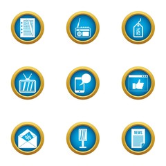 Fototapeta premium Business deal icons set. Flat set of 9 business deal vector icons for web isolated on white background