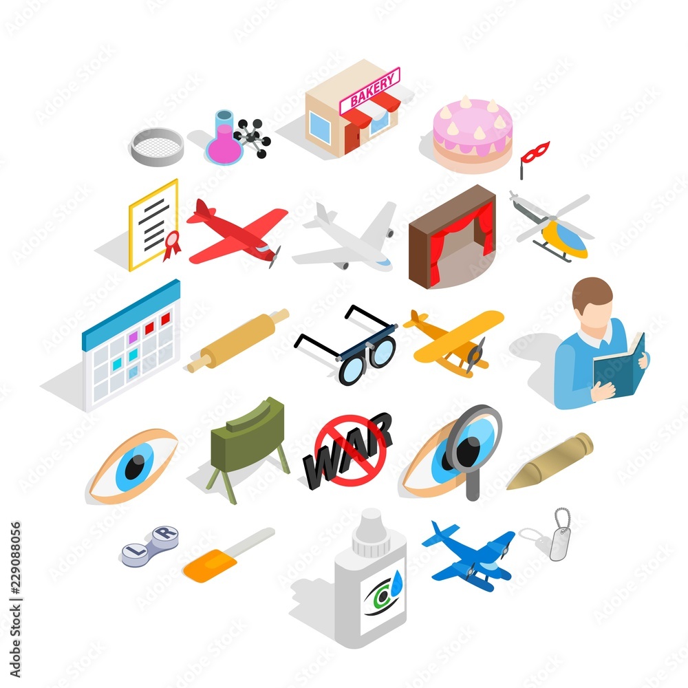Poster moving picture icons set. isometric set of 25 moving picture vector icons for web isolated on white 