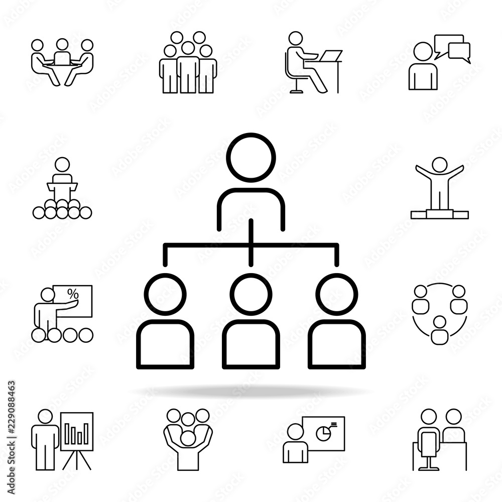 Poster organization structure icon. business organisation icons universal set for web and mobile