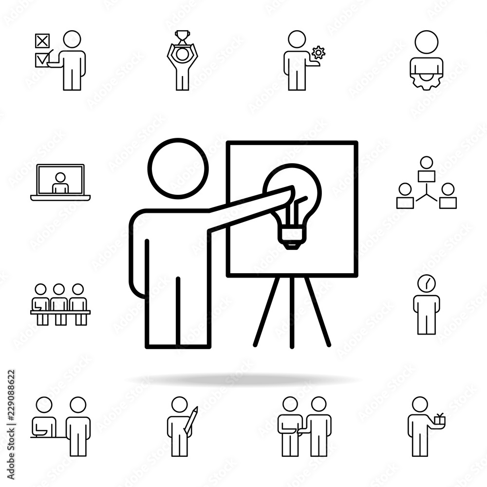 Aufkleber presentation of cost reduction icon. business organisation icons universal set for web and mobile