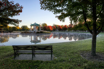 The bandstand located in Forest Park, St. Louis, Missouri. - obrazy, fototapety, plakaty