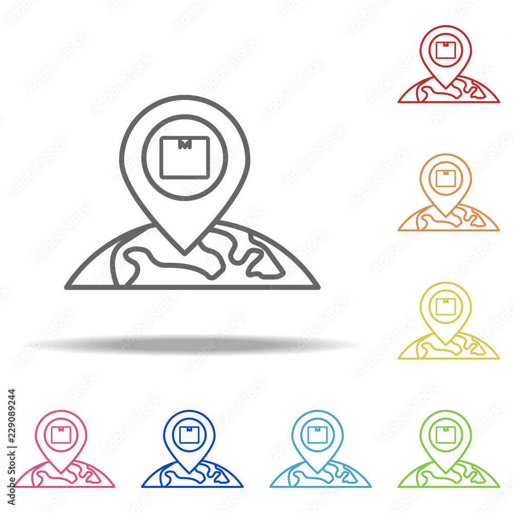 Poster placeholder icon. elements of global logistics in multi color style icons. simple icon for websites,