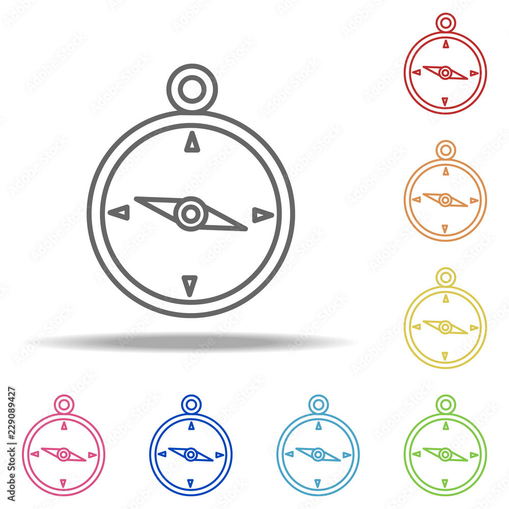 Poster compass icon. elements of global logistics in multi color style icons. simple icon for websites, web