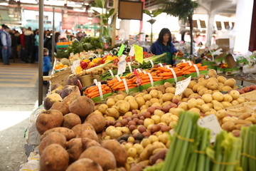 vegetables at the market