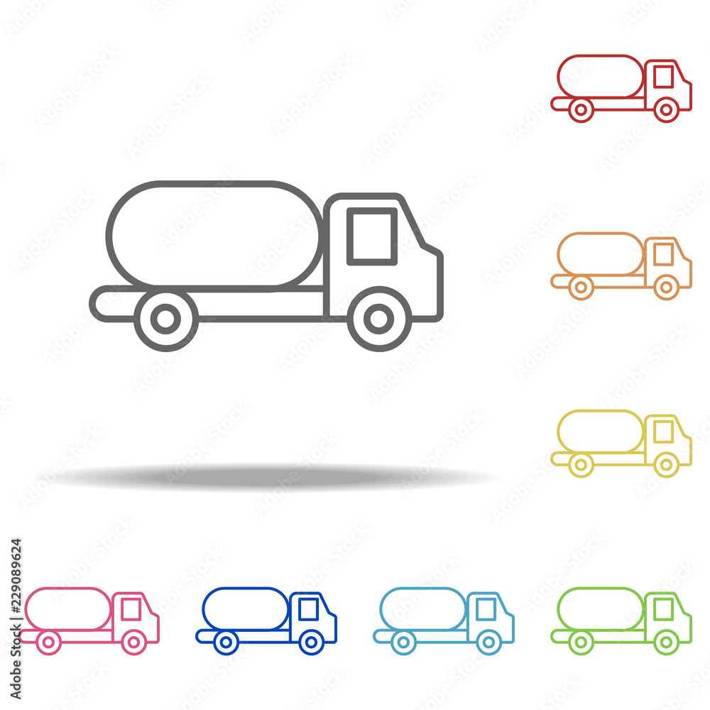 Poster tank wagon icon. elements of global logistics in multi color style icons. simple icon for websites, 