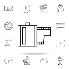 photo tape outine icon. Photo and camera icons universal set for web and mobile