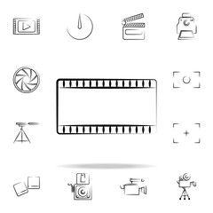 film outine icon. Photo and camera icons universal set for web and mobile