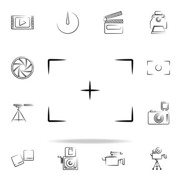 photo fraime outine icon. Photo and camera icons universal set for web and mobile
