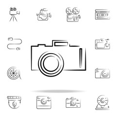 camera outine icon. Photo and camera icons universal set for web and mobile