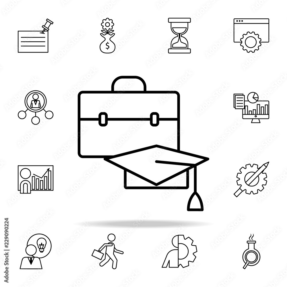 Aufkleber training icon. startup icons universal set for web and mobile