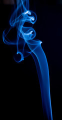 Abstract blue smoke swirls