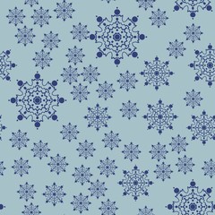 Falling snowflakes seamless background for Xmas invitation