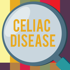 Word writing text Celiac Disease. Business concept for Small intestine is hypersensitive to gluten Digestion problem.