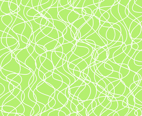 Wavy chaos pattern. Hand drawn dinamic scrawls. Pattern with lines and waves. Tangled texture. Abstract dinamic background. Doodle for design. Lineal wallpaper. Line art creation
