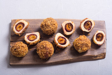 Traditional Austrian plum dumplings