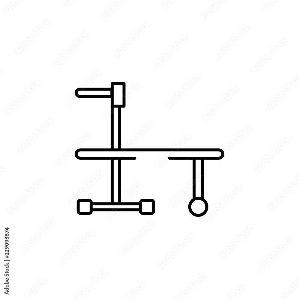 Poster bench, weight icon. element of gym icon for mobile concept and web apps. thin line bench, weight ico