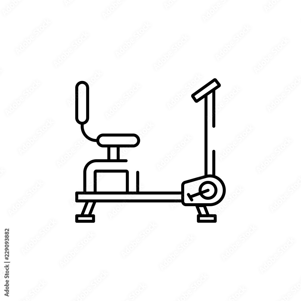 Poster bike, exercise icon. element of gym icon for mobile concept and web apps. thin line bike, exercise i