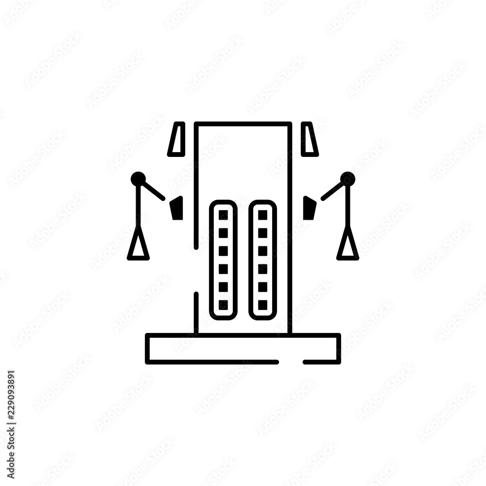 Aufkleber cable, machine icon. element of gym icon for mobile concept and web apps. thin line cable, machine i