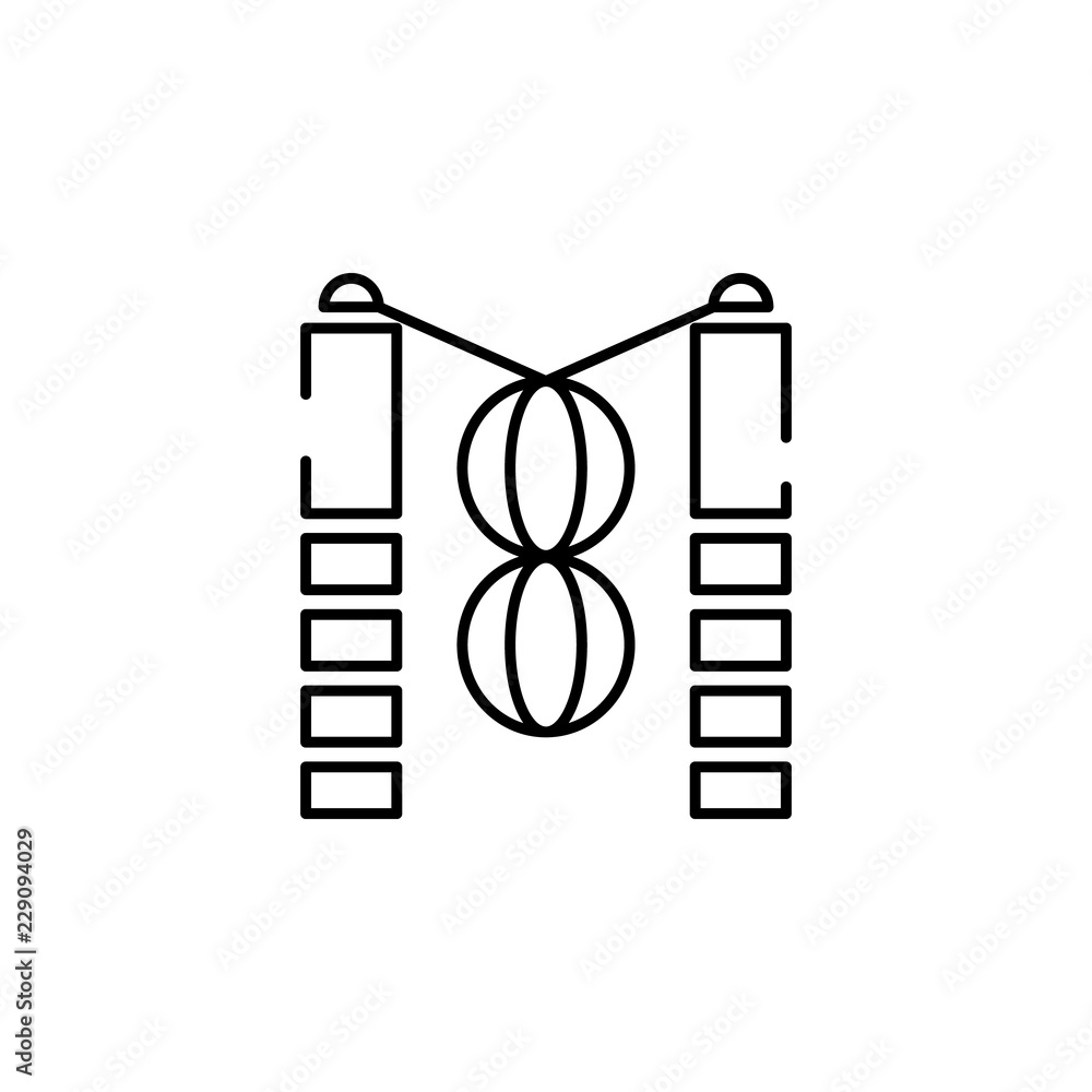 Poster rope, skipping icon. element of gym icon for mobile concept and web apps. thin line rope, skipping i