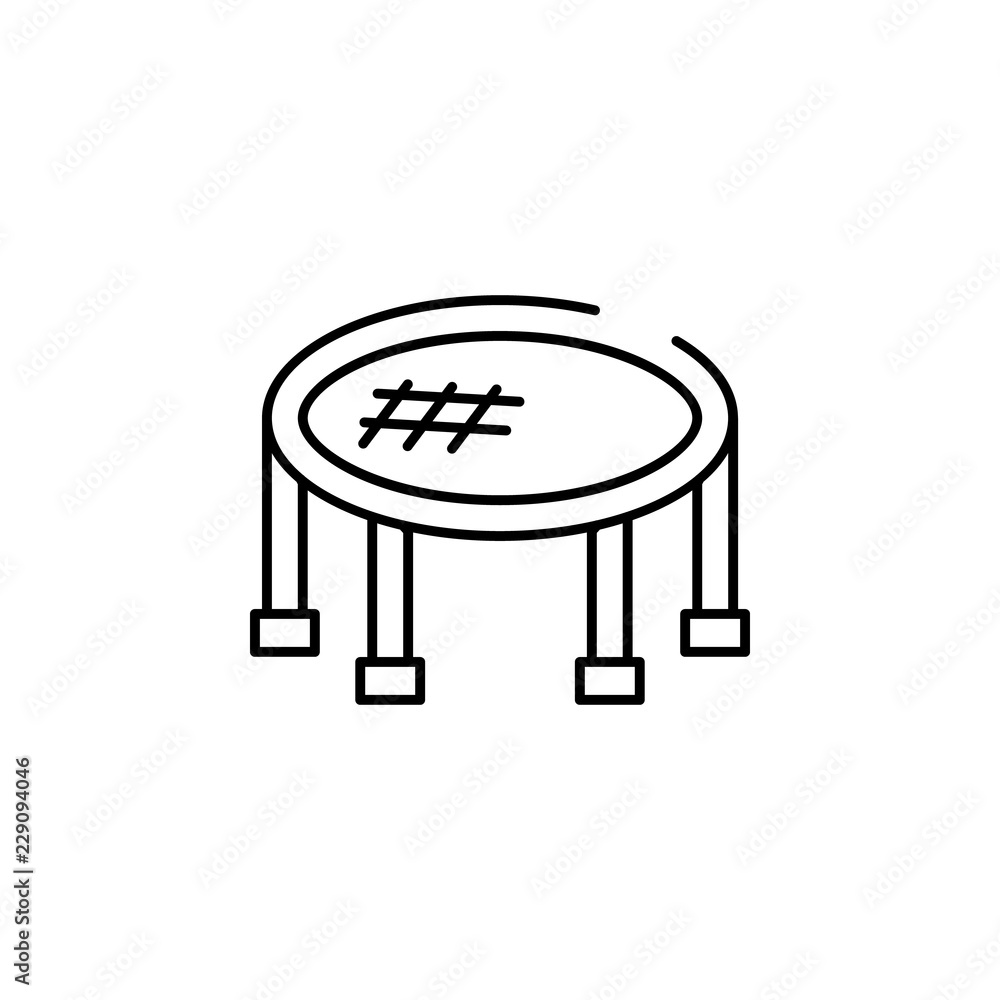 Aufkleber trampoline icon. element of gym icon for mobile concept and web apps. thin line trampoline icon can 