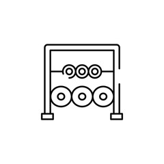 rack, weight icon. Element of gym icon for mobile concept and web apps. Thin line rack, weight icon can be used for web and mobile