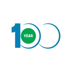 100 Year Anniversary Vector Template Design Illustration